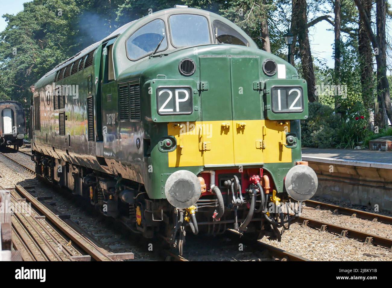Class 37 D6732 in BR Green on the North Norfolk Railway Stock Photo