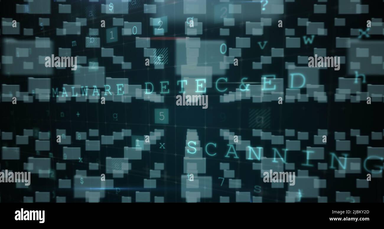 Image of security padlock and data processing over black background ...