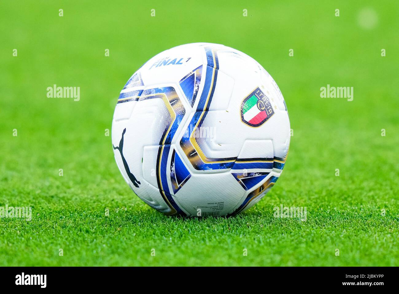 Detailed view of Official Puma Team Final 1 match ball during the UEFA  Nations League match