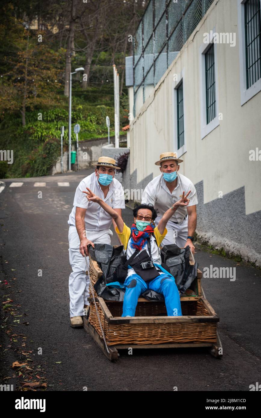 Monte Toboggan run, Funchal Stock Photo Alamy
