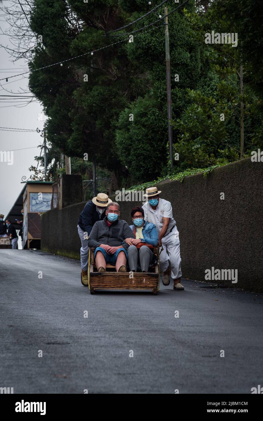 Monte Toboggan run, Funchal Stock Photo