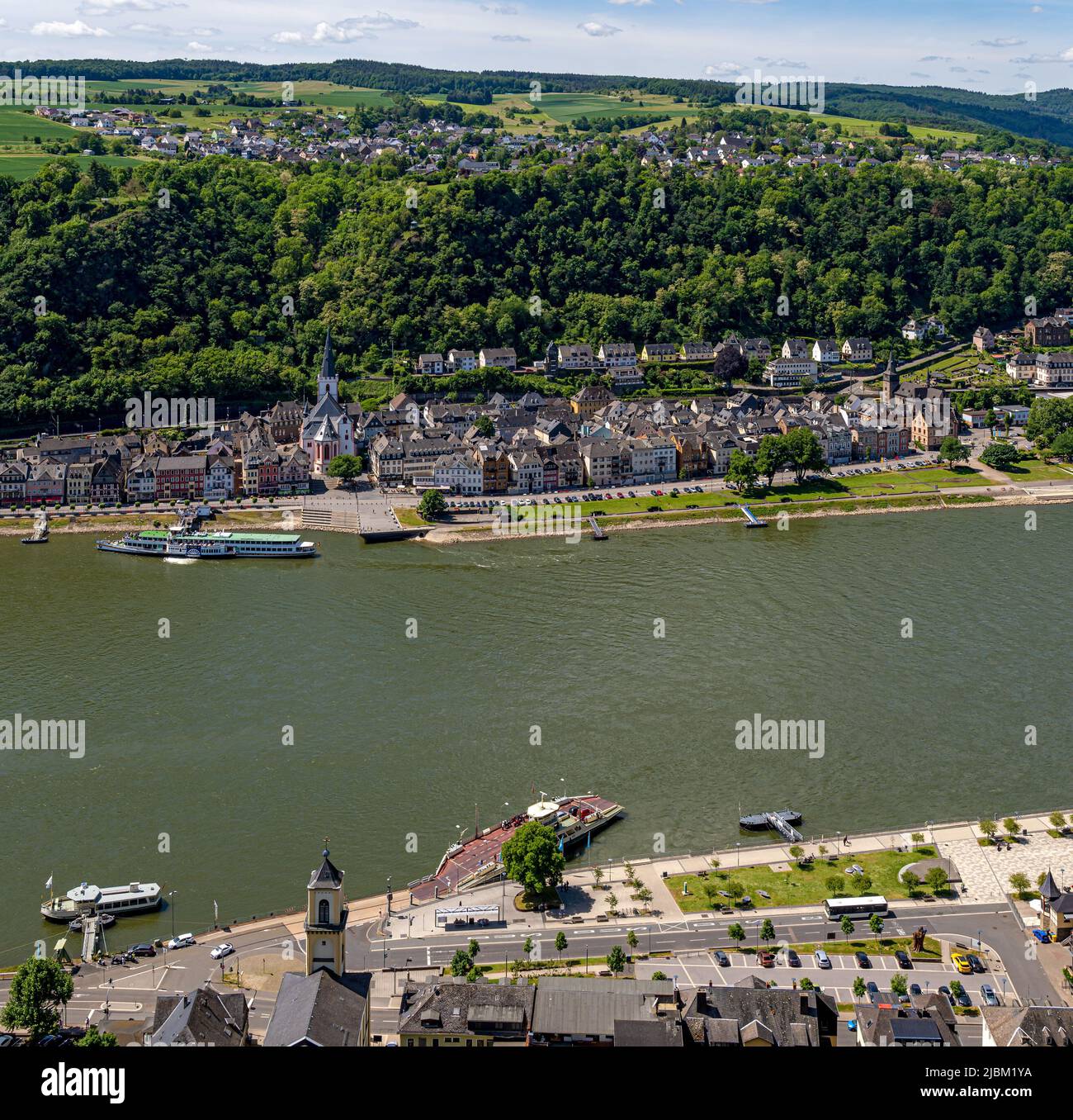 St. Goar, Rhineland-Palatinate, Germany - 22 May 2022: Ferry crossing ...