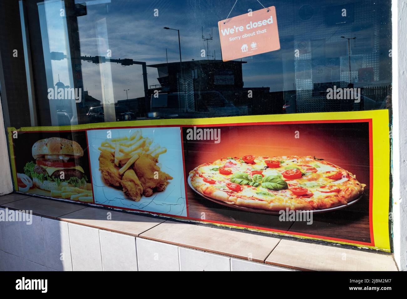Closed fast food restaurant Lowestoft Suffolk UK Stock Photo