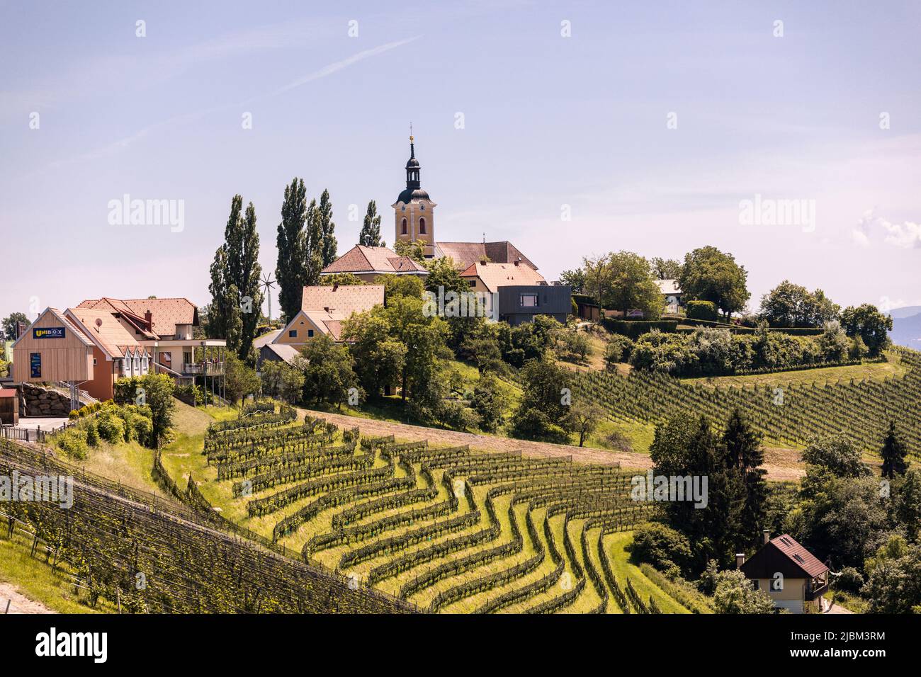 Südsteiermark Landschaft Weinanbaugebiet Stock Photo