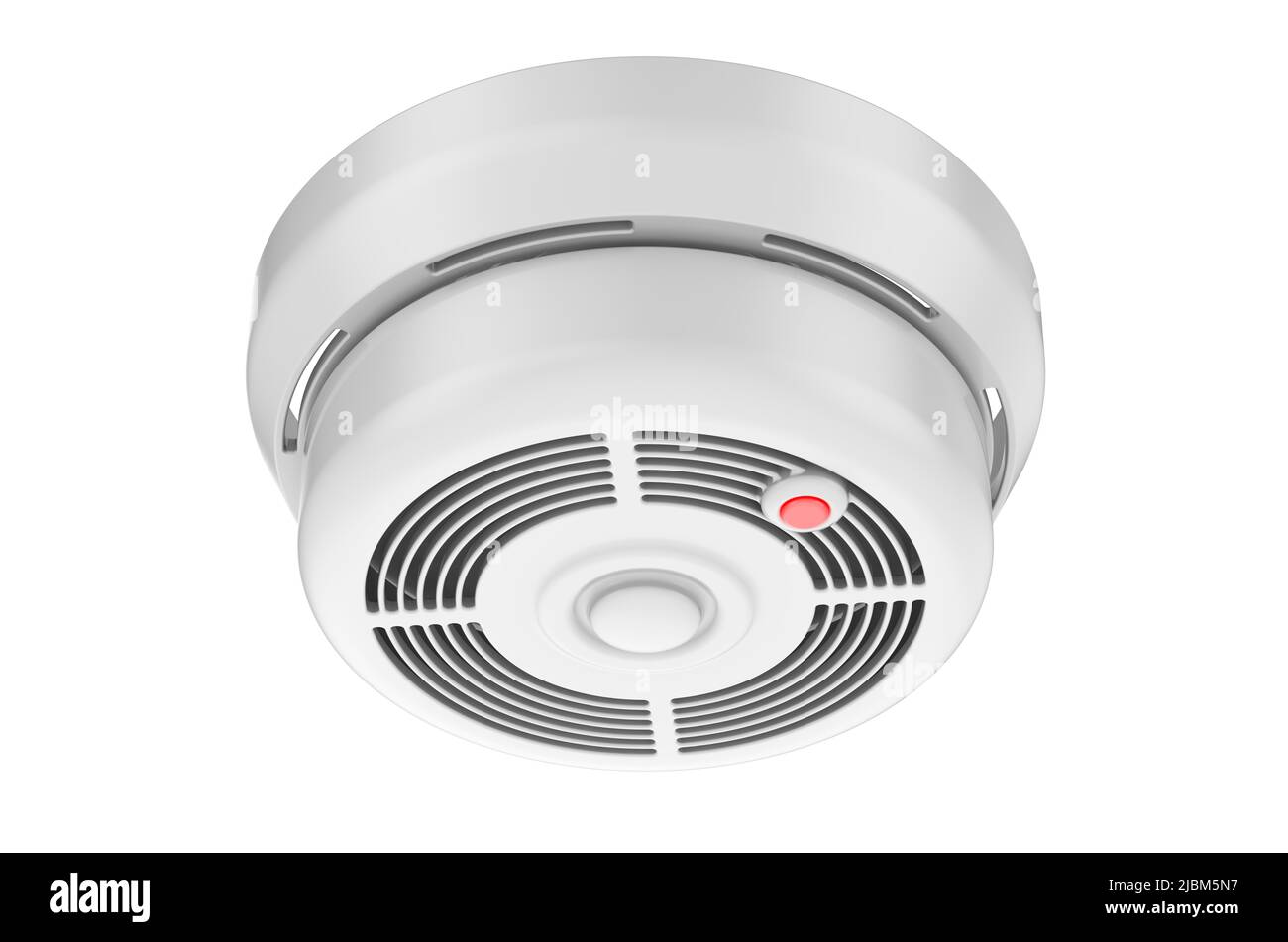 Fire and flame detector, 3D rendering isolated on white background