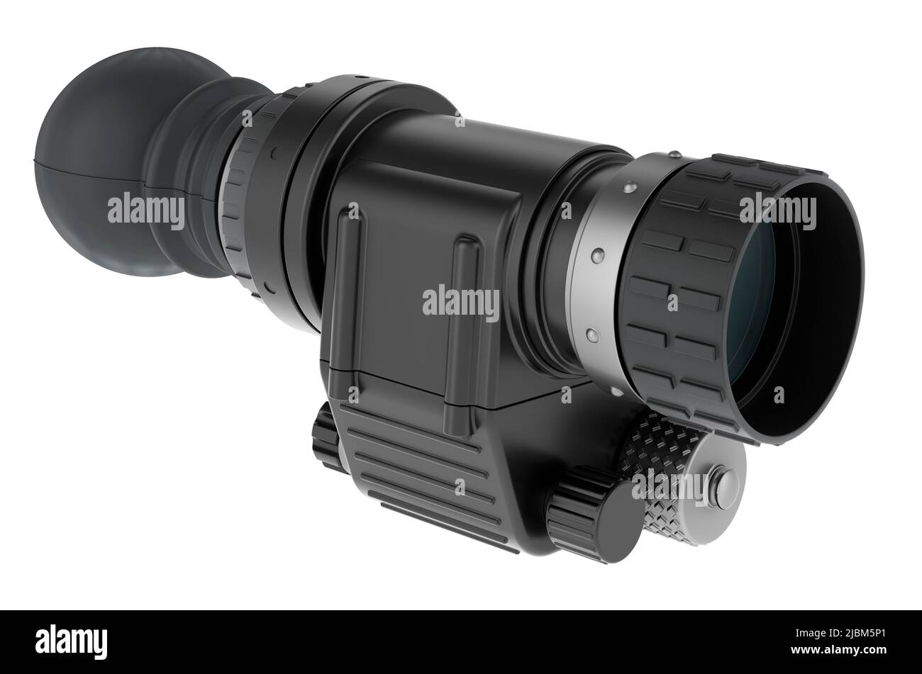 Night vision monogoggle, 3D rendering isolated on white background