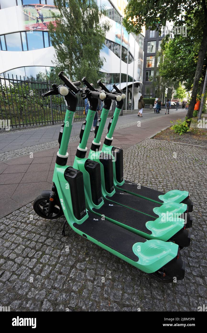 Bolt electric scooter, Berlin Stock Photo Alamy