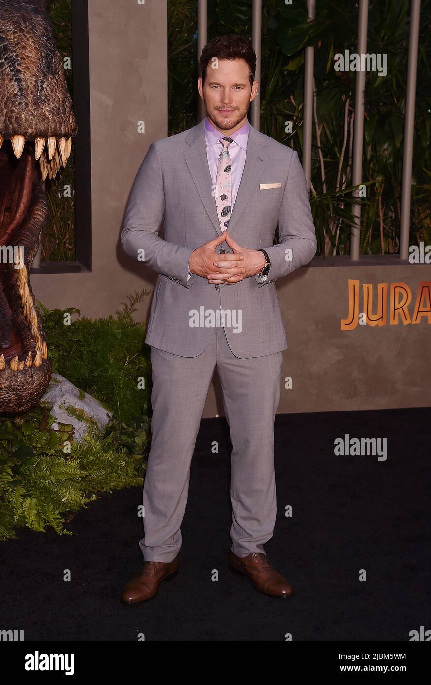 HOLLYWOOD, CA - JUNE 06: Chris Pratt attends the Los Angeles premiere of Universal Pictures' 'Jurassic World Dominion' at the TCL Chinese Theatre on J Stock Photo