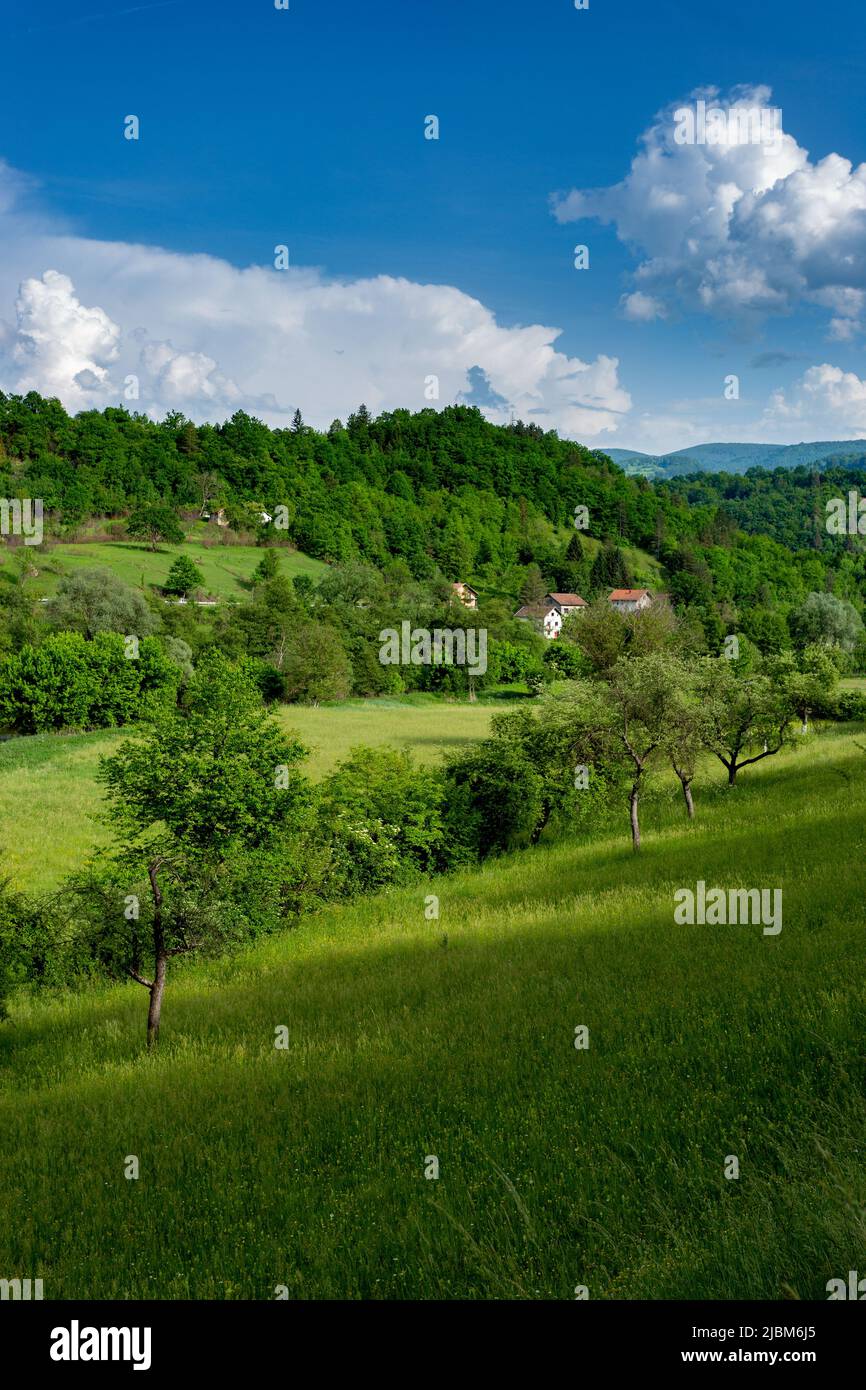 Mountain landscape. Balkan mountains. Bosnia and Herzegovina. Stock Photo