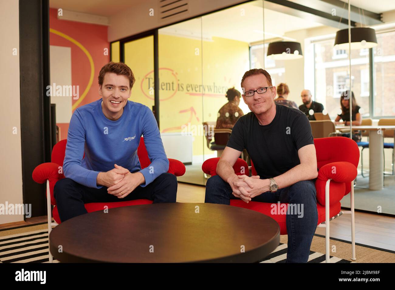 Euan Blair and Jeremy Duggan Stock Photo