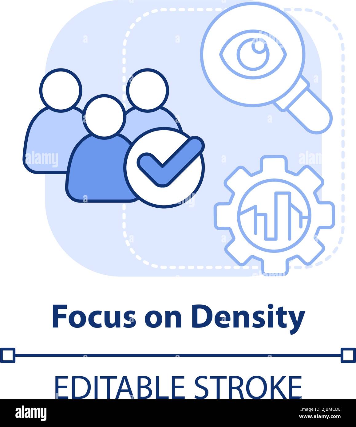 Focus on density light blue concept icon Stock Vector Image & Art - Alamy