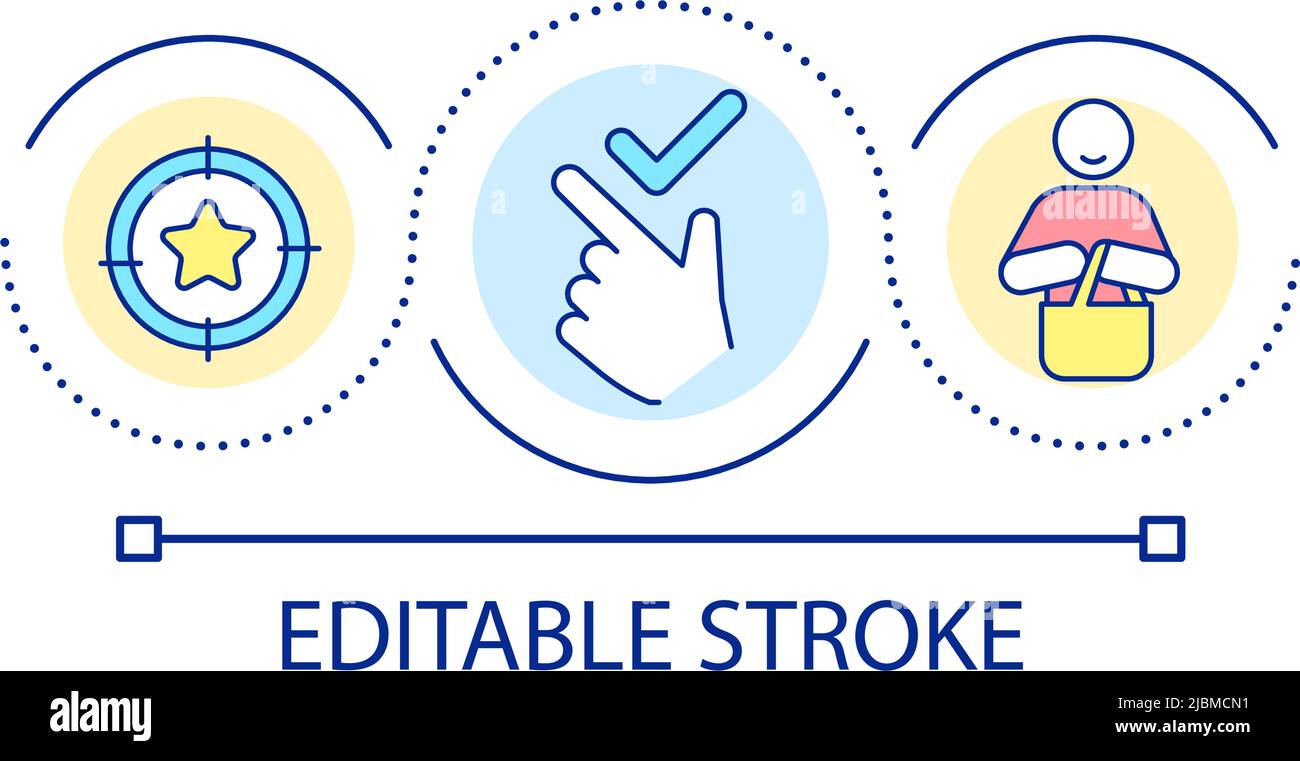 Successful purchase loop concept icon Stock Vector