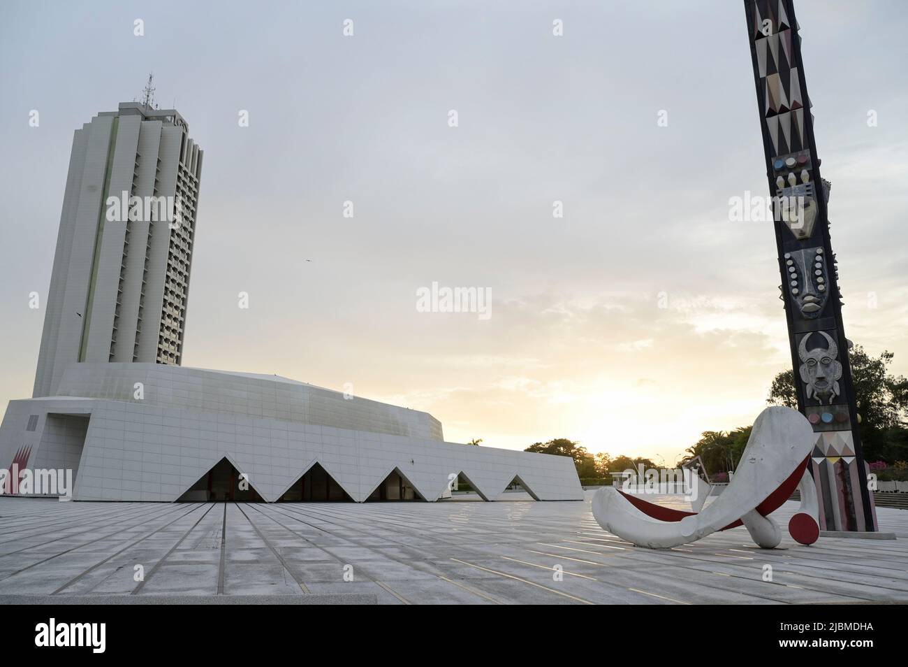 IVORY COAST, Abidjan, Hotel Ivoire, built 1962 bis 1970 today Sofitel