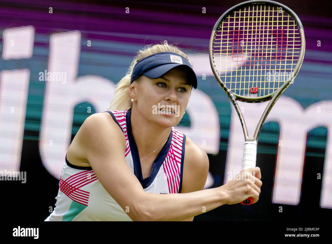 2022-06-07 14:50:50 ROSMALEN - Tennis star Kateryna Baindl in action at the  international tennis tournament Libema Open. The combined Dutch tennis  tournament for men and women will be held on the grass