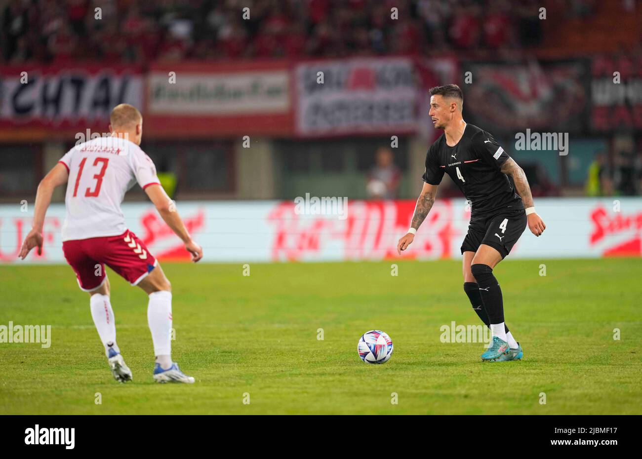 June 6, 2022: Marco Friedl of Austria controls the ball during Austria ...