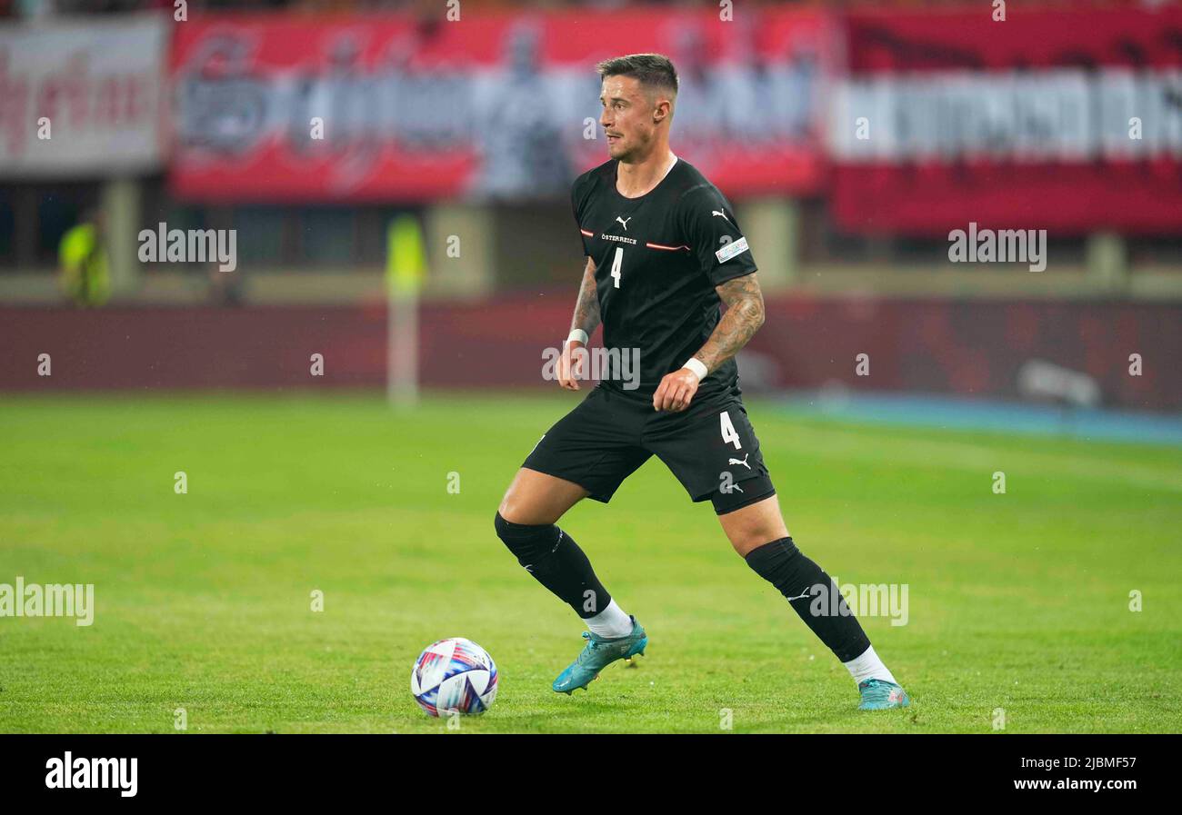 June 6, 2022: Marco Friedl of Austria controls the ball during Austria ...