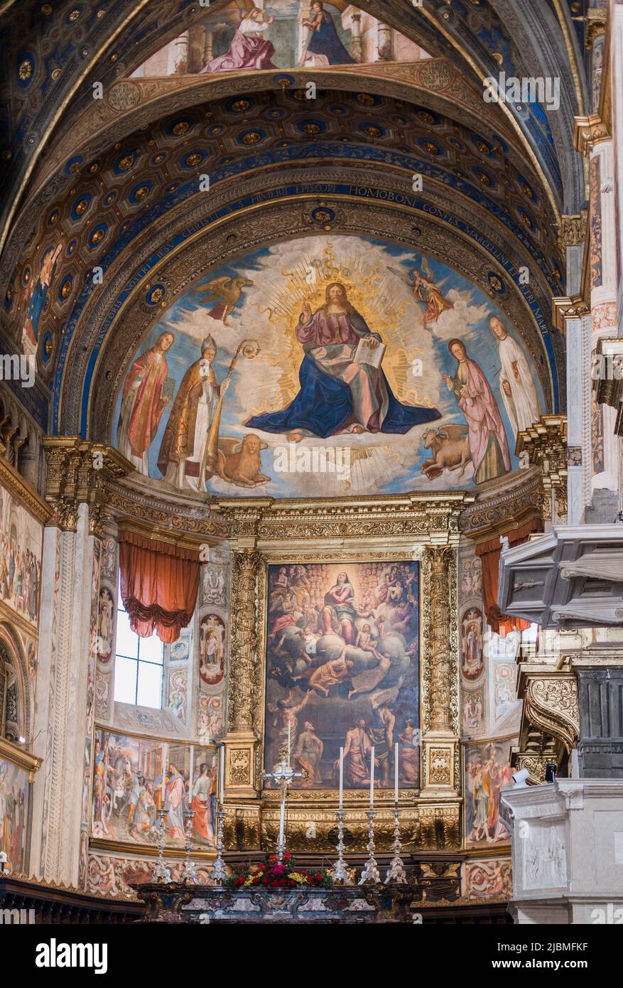 beautiful old interior of a catholic church in italy Stock Photo - Alamy