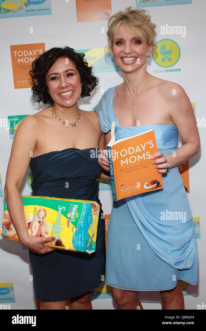 New York, NY, USA. 7 April, 2009. NYC 'Today' show Producers and Authors, Alicia Ybarbo, Mary Ann Zoellner at the TODAYS MOMS - ESSENTIALS FOR SURVIVING BABYS FIRST YEAR book launch and Pampers diaper drive at Rouge Tomate. Credit: Steve Mack/Alamy Stock Photo