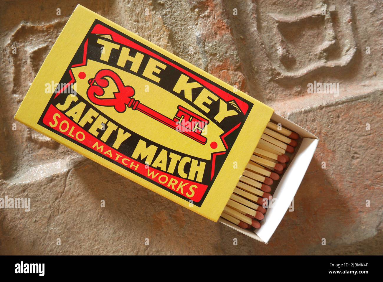 Box of Czech safety matches, brand The Key Stock Photo