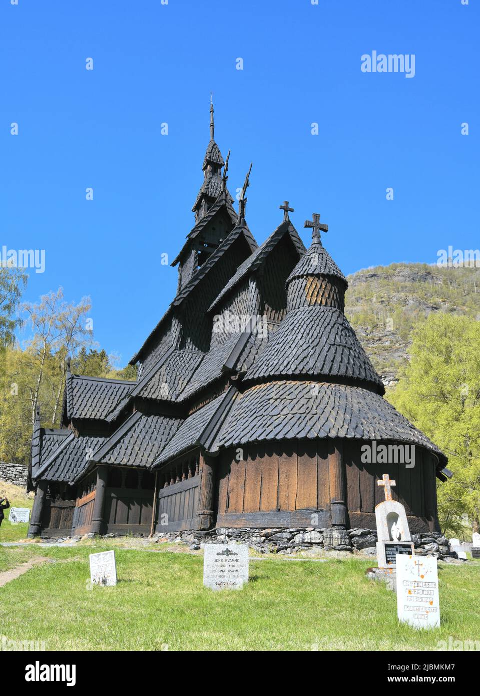 Borgund Stave Church (Borgund stavkyrkje) Laerdal, Norway Stock Photo