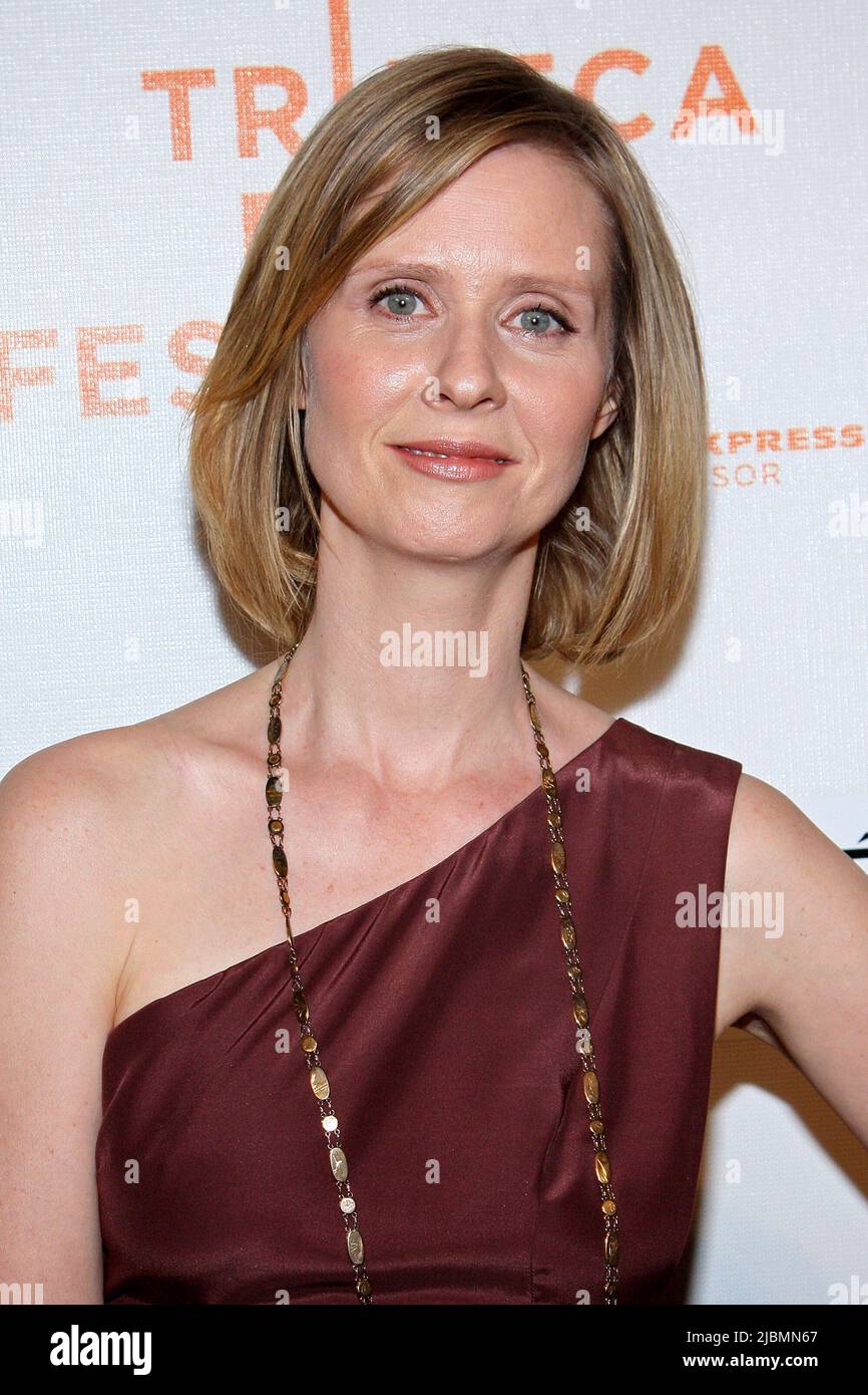 New York, NY, USA. 27 April, 2009. Cynthia Nixon at the premiere of AN ENGLISHMAN IN NEW YORK during the 8th Annual Tribeca Film Festival at the BMCC Tribeca Performing Arts Center. Credit: Steve Mack/Alamy Stock Photo