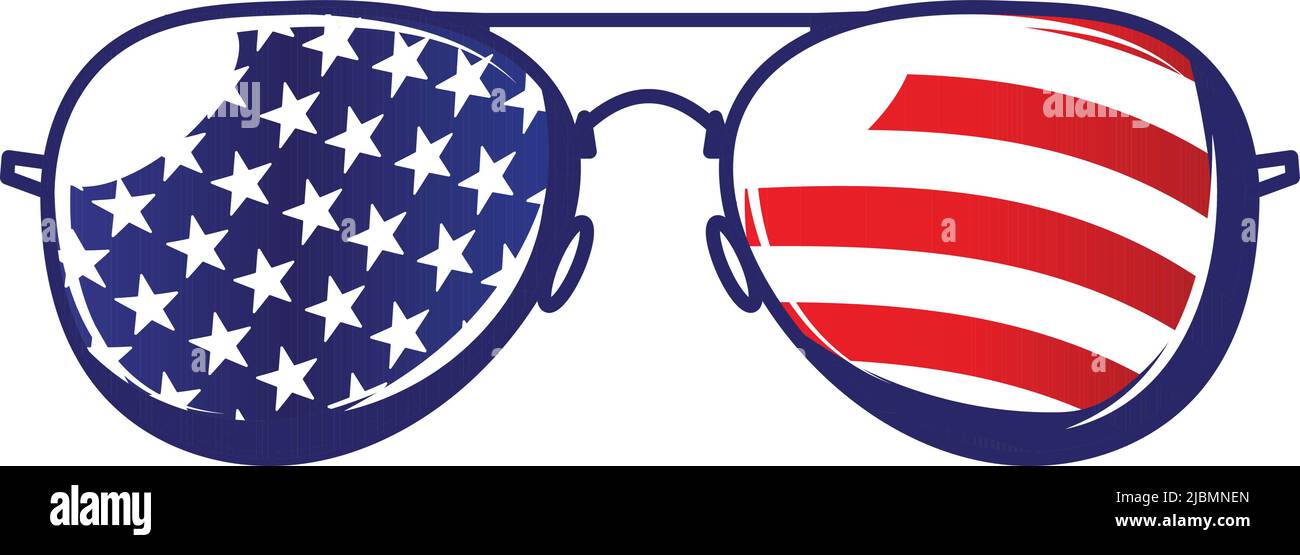 American Flag Sunglasses vector illustration Stock Vector