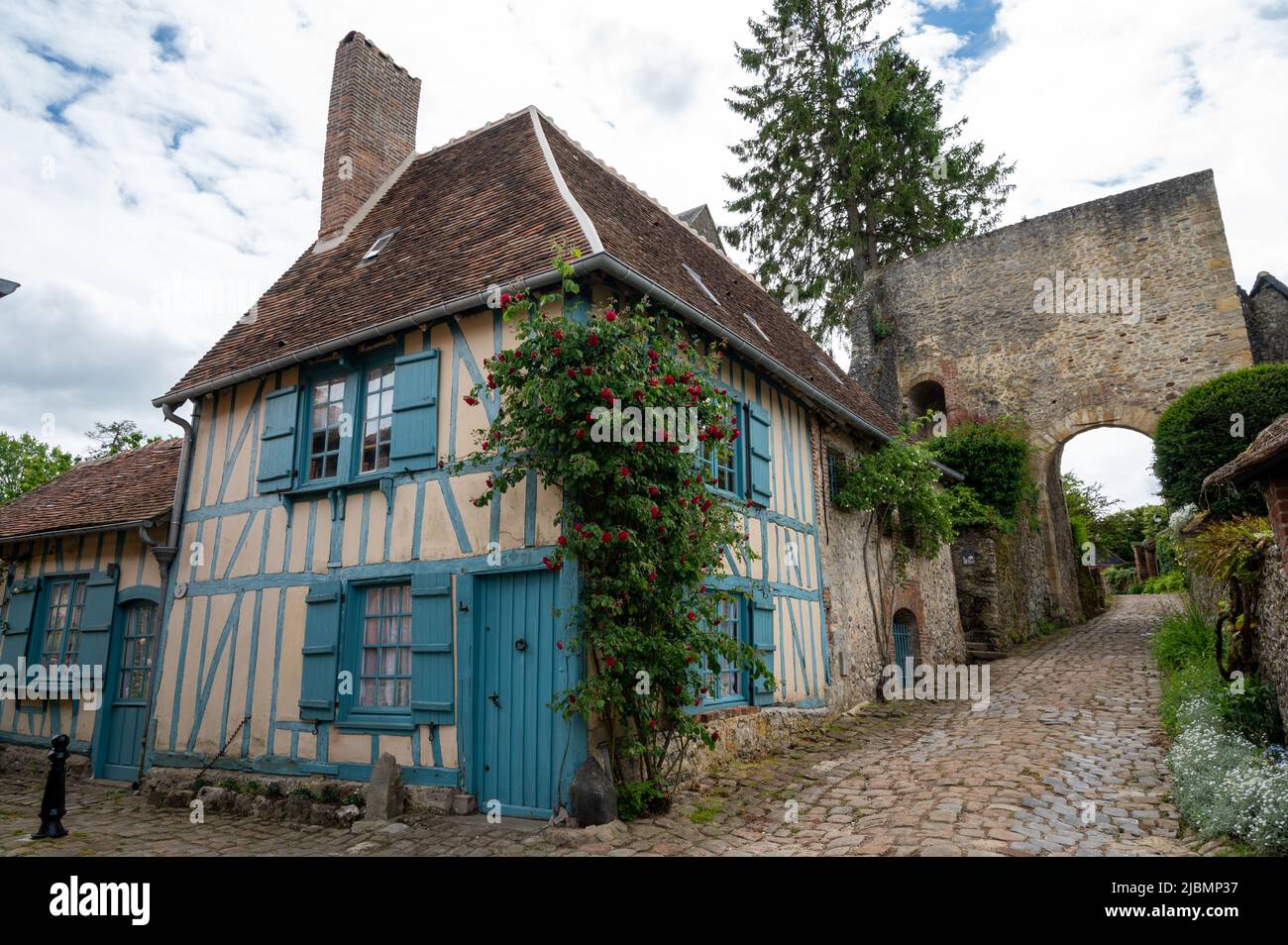 Tourist destination, one of most beautiful french villages, Gerberoy