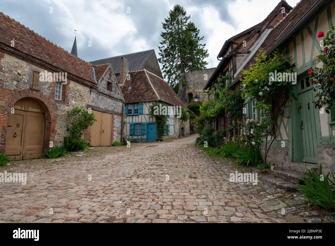 Tourist destination, one of most beautiful french villages, Gerberoy