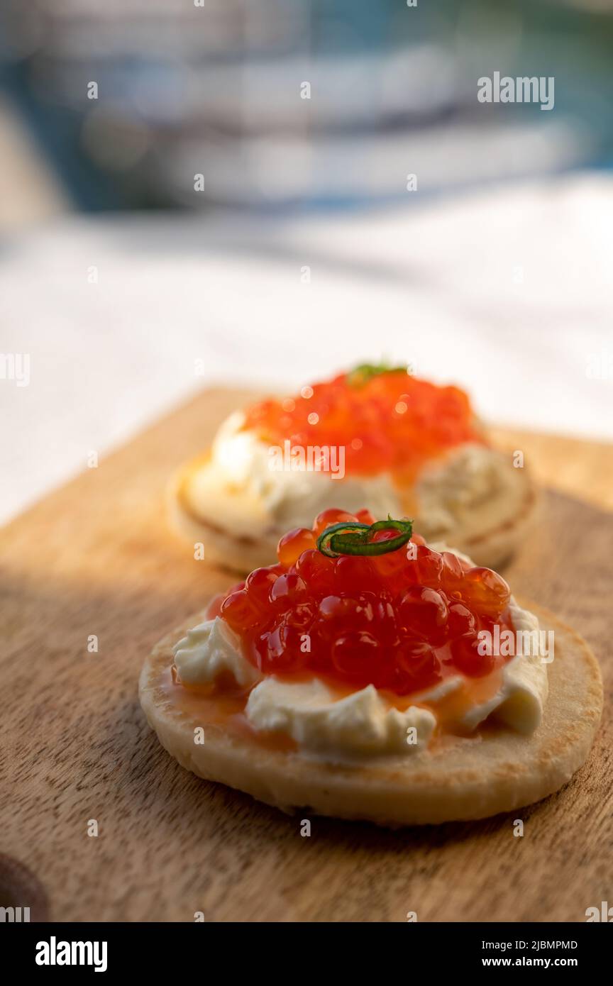 Salmon tree canape christmas hi-res stock photography and images - Alamy