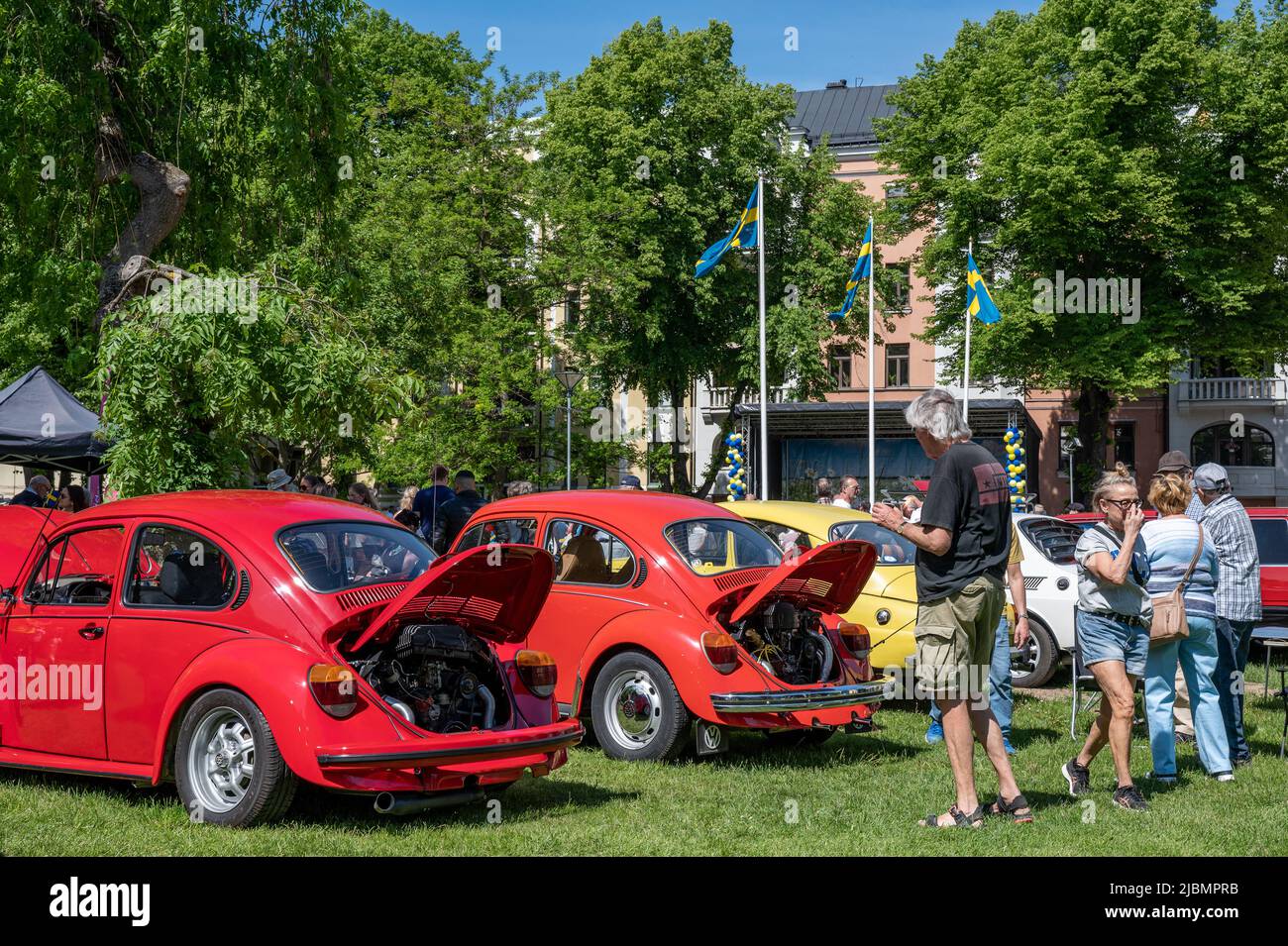 Swedish National day celebration in the Olai Park of Norrkoping on June 6, 2022. Stock Photo