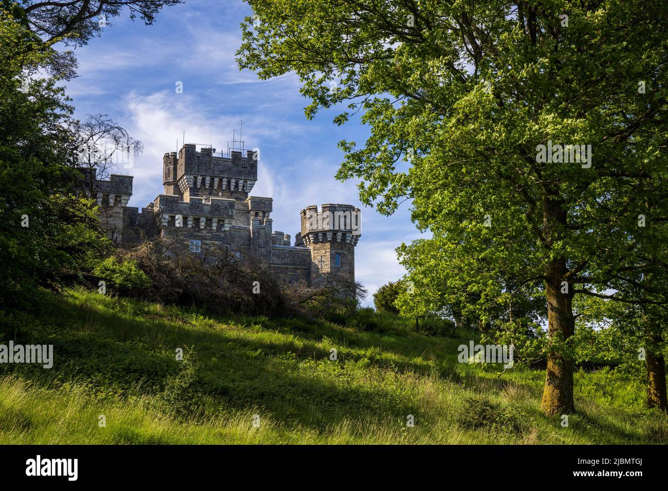 Wray Castle on the western shore of Windermere, Lake District, England