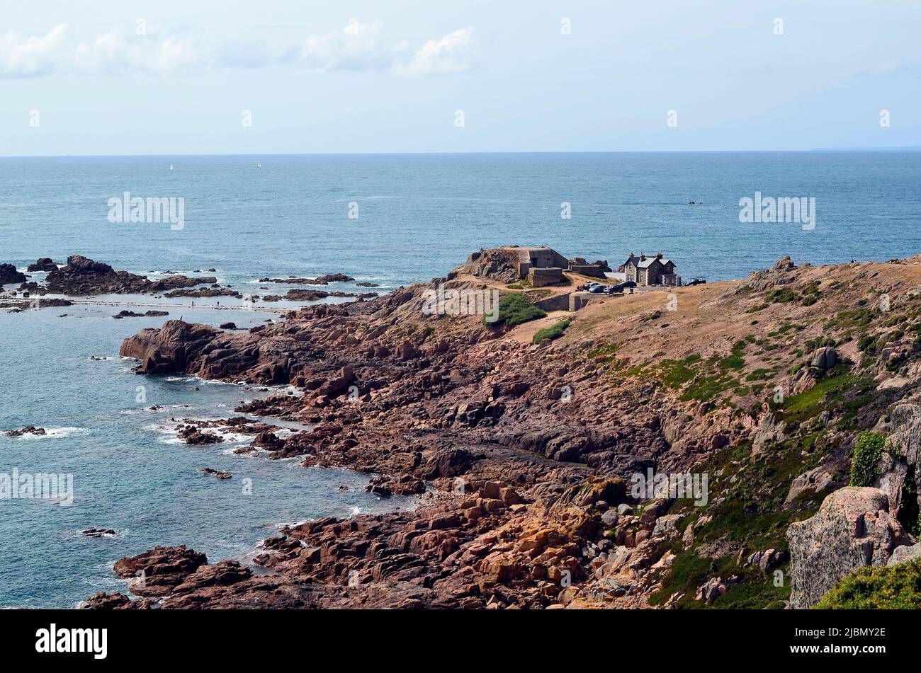 Jersey, La Corbiere bunker system , the lighthouse accessible via a