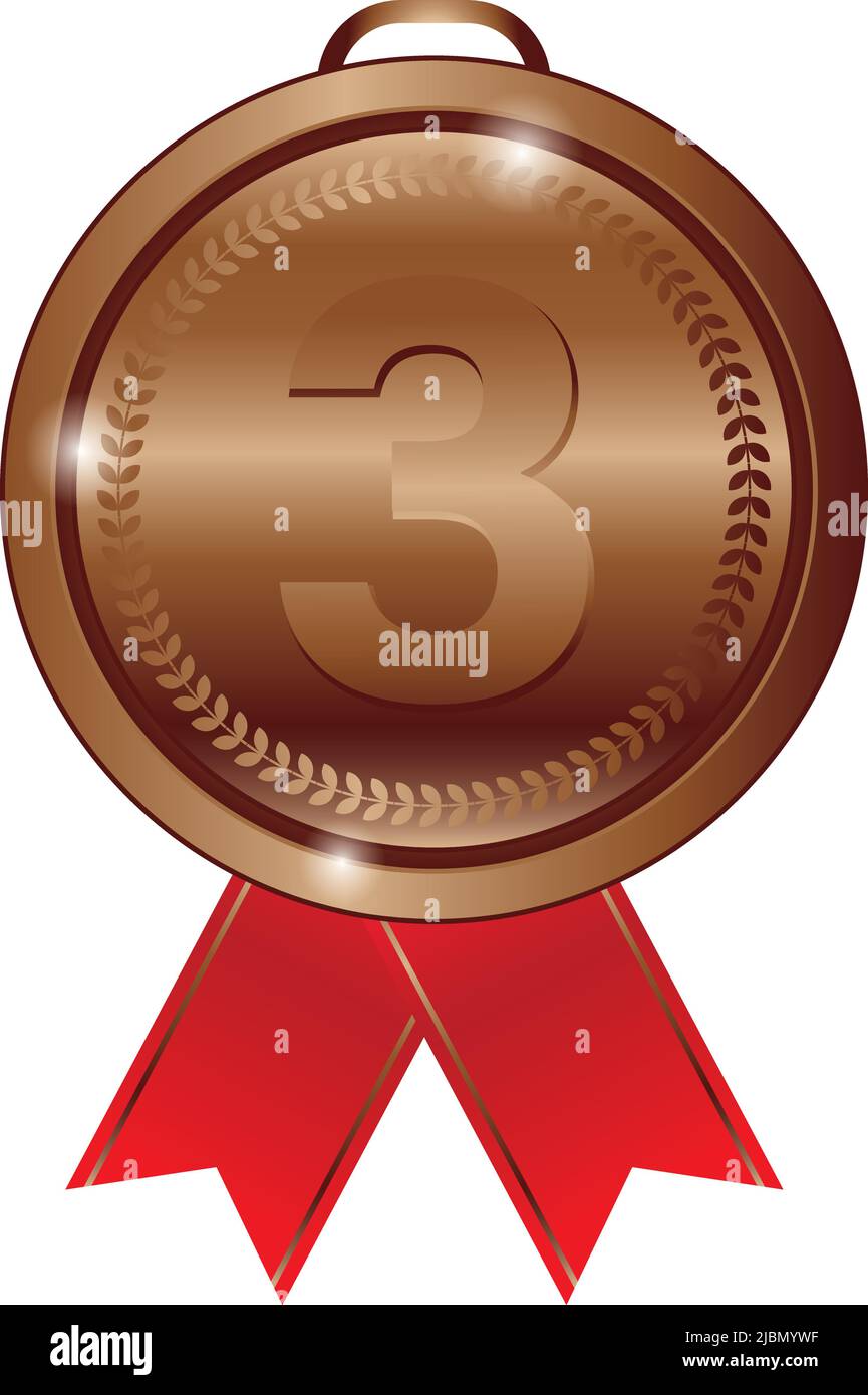 Third place ribbon Stock Vector Images - Alamy