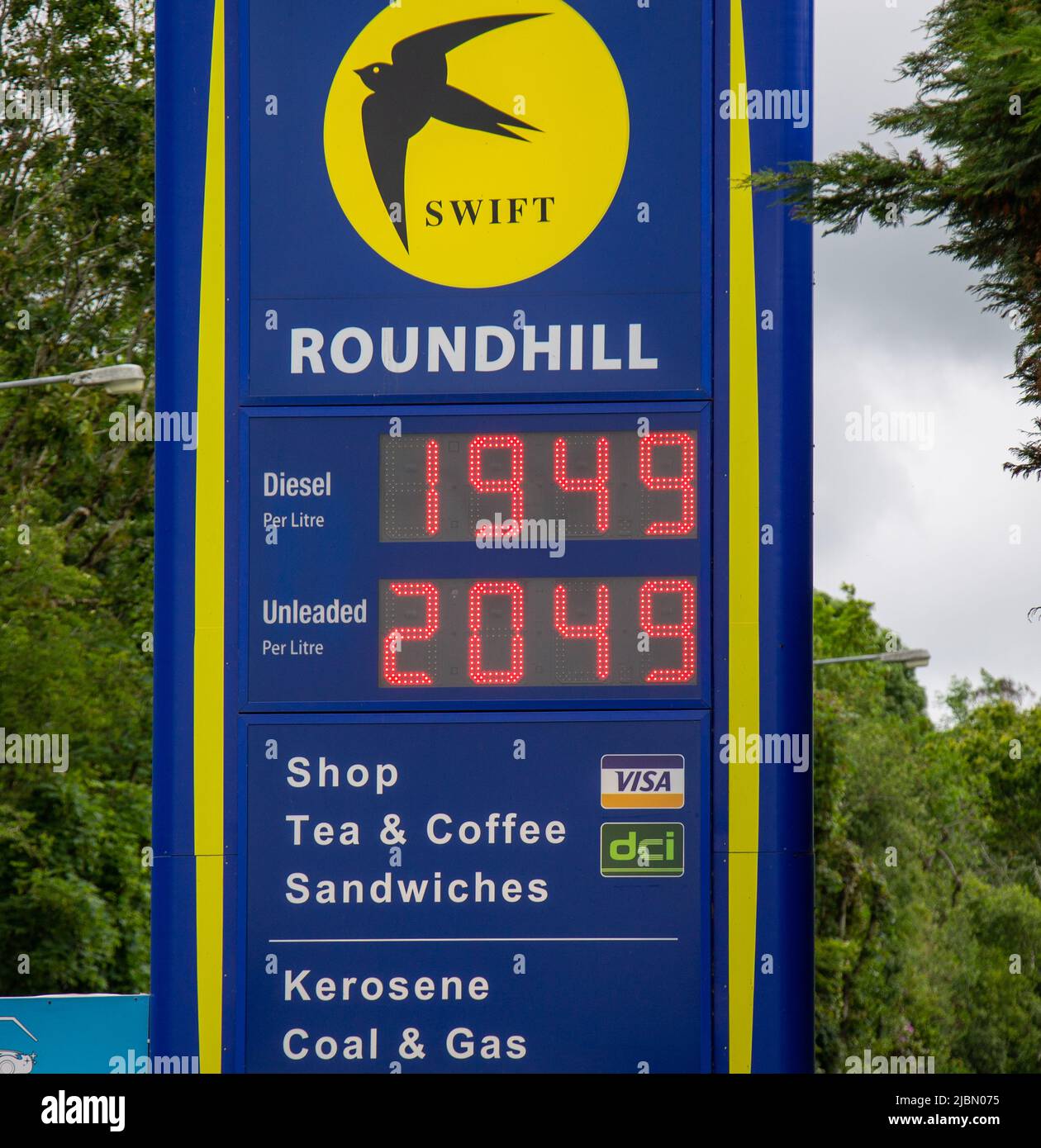 West Cork, Ireland. Tuesday 7th June 2022. Fuel prices were well past 2