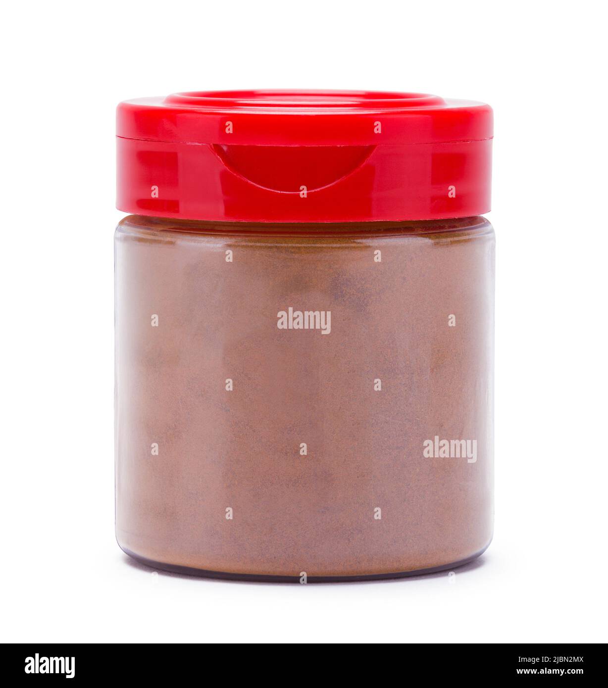 Cinnamon Spice Container Cut  Out on White. Stock Photo