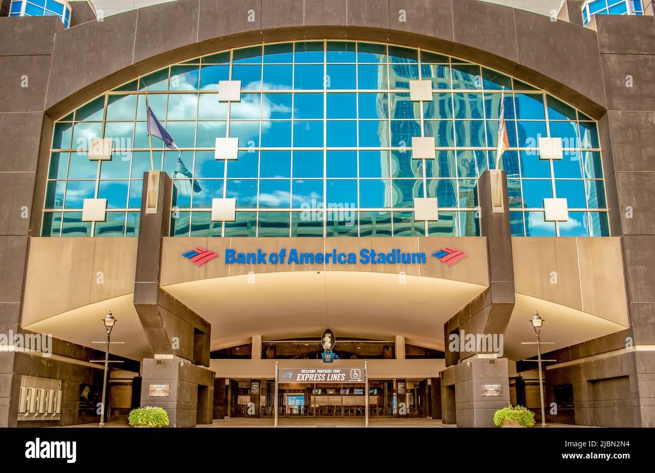 Bank Of America Stadium Is Home To The NFL's Carolina Panthers In  Charlotte, NC. Stock Photo, Picture and Royalty Free Image. Image 135013036.