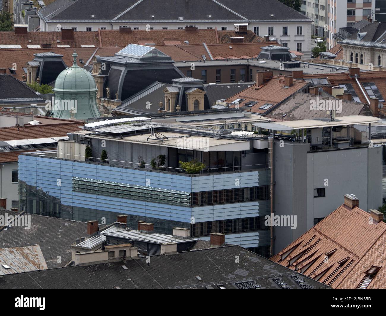 kunsthaus graz friendly alien Graz austria roofs detail modern building ...