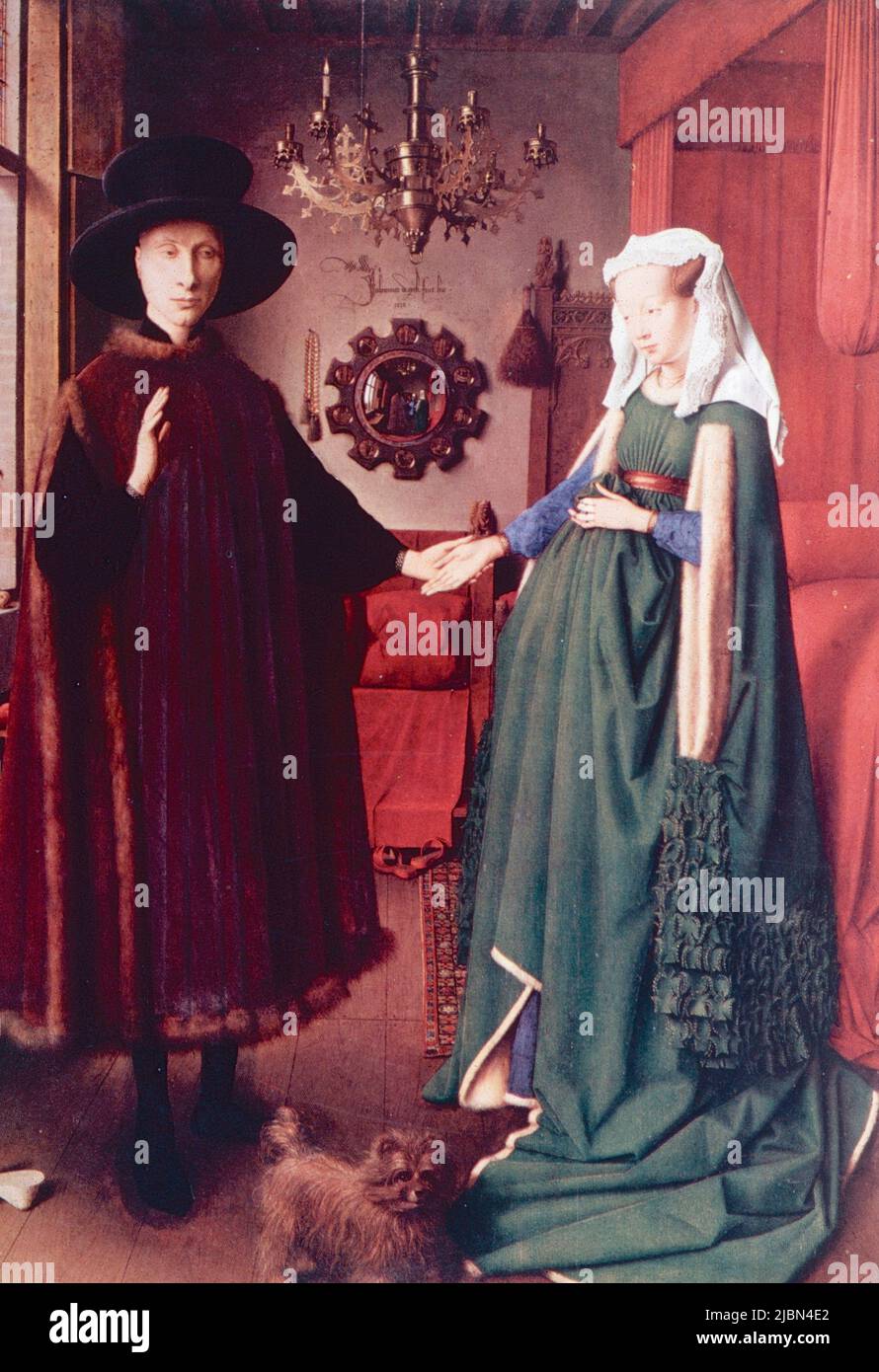 Arnolfini Portrait Painting By Dutch Artist Jan Van Eyck 1434 Stock Arnolfini Portrait Painting By Dutch Artist Jan Van Eyck 1434 Stock