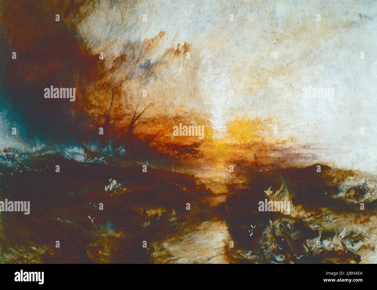 The Slave Ship, painting by British artist Joseph Mallord William Turner, 1840 Stock Photo