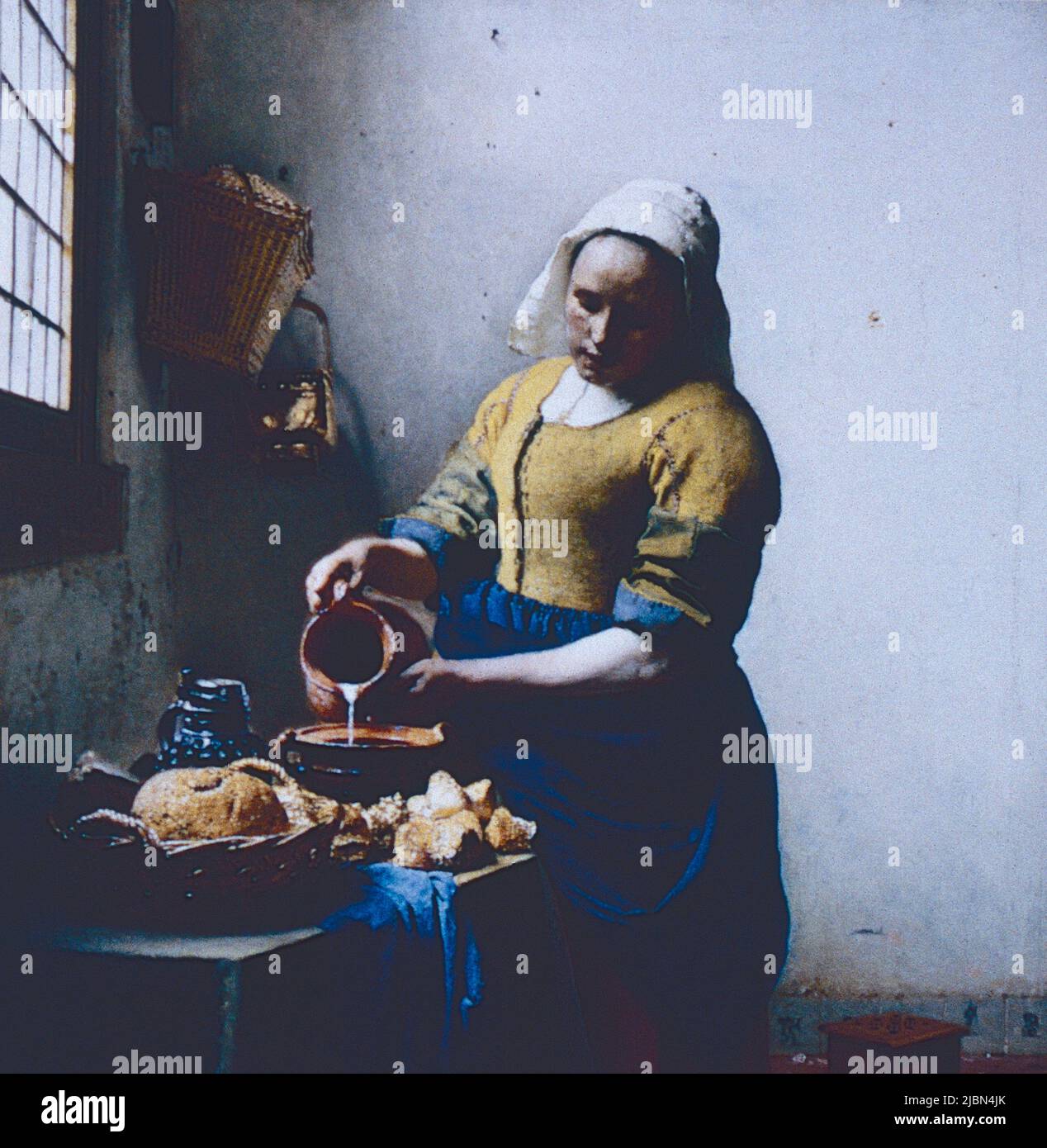 The Milkmaid, painting by Dutch artist Johannes Vermeer, 1658 Stock Photo
