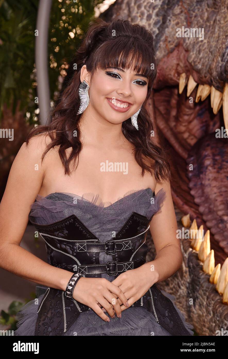 HOLLYWOOD, CA - JUNE 06: Xochitl Gomez attends the Los Angeles premiere of Universal Pictures' 'Jurassic World Dominion' at the TCL Chinese Theatre on Stock Photo