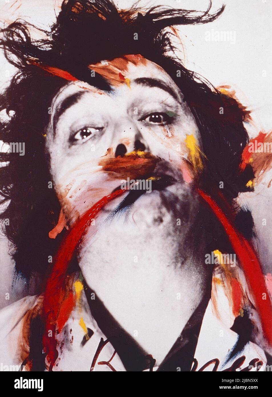 Artwork by Austrian artist Arnulf Rainer, 1970s Stock Photo - Alamy