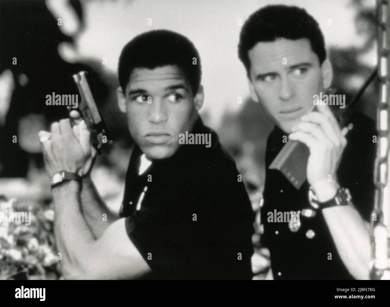 Actors Ethan Wayne (right) and Peter Parros in the TV Series The New