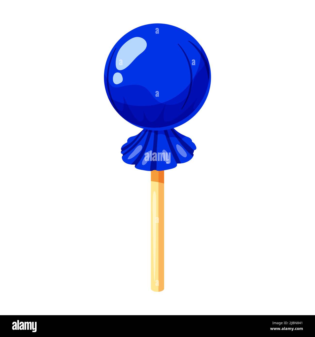 Candy on a stick isometric 3d sweet. Lollipop caramel vector Stock Vector