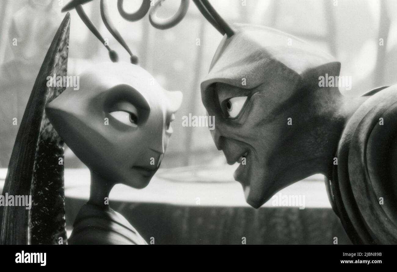Characters Princess Bala and General Mandible in the animated movie Antz,  USA 1998 Stock Photo - Alamy