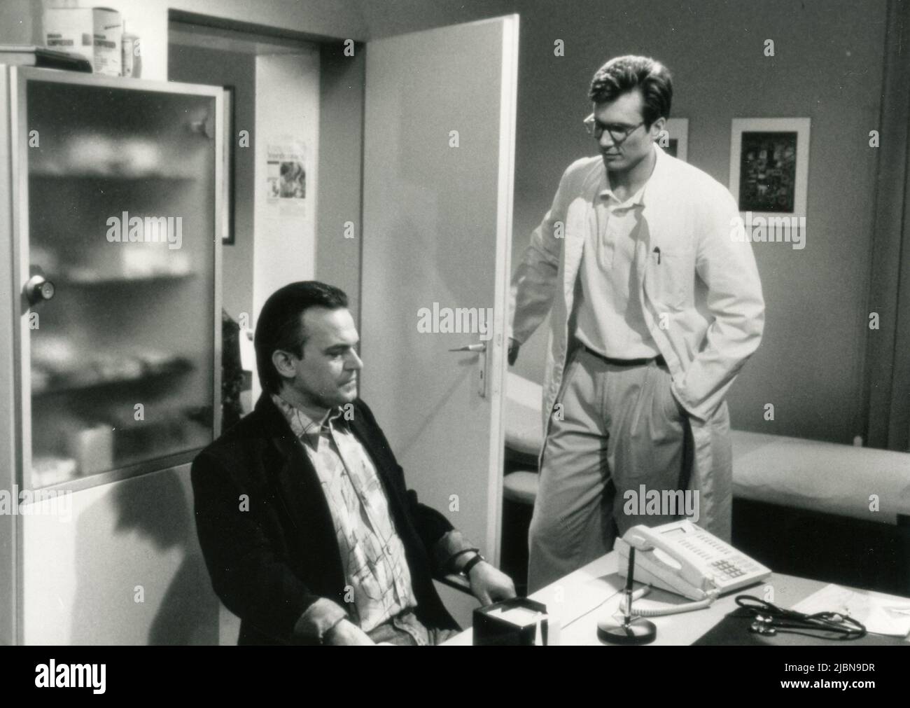 Actors Hans Christiani and Johannes Baasner in the German TV Series Gute Zeiten, schlechte Zeiten, Germany 1992 Stock Photo