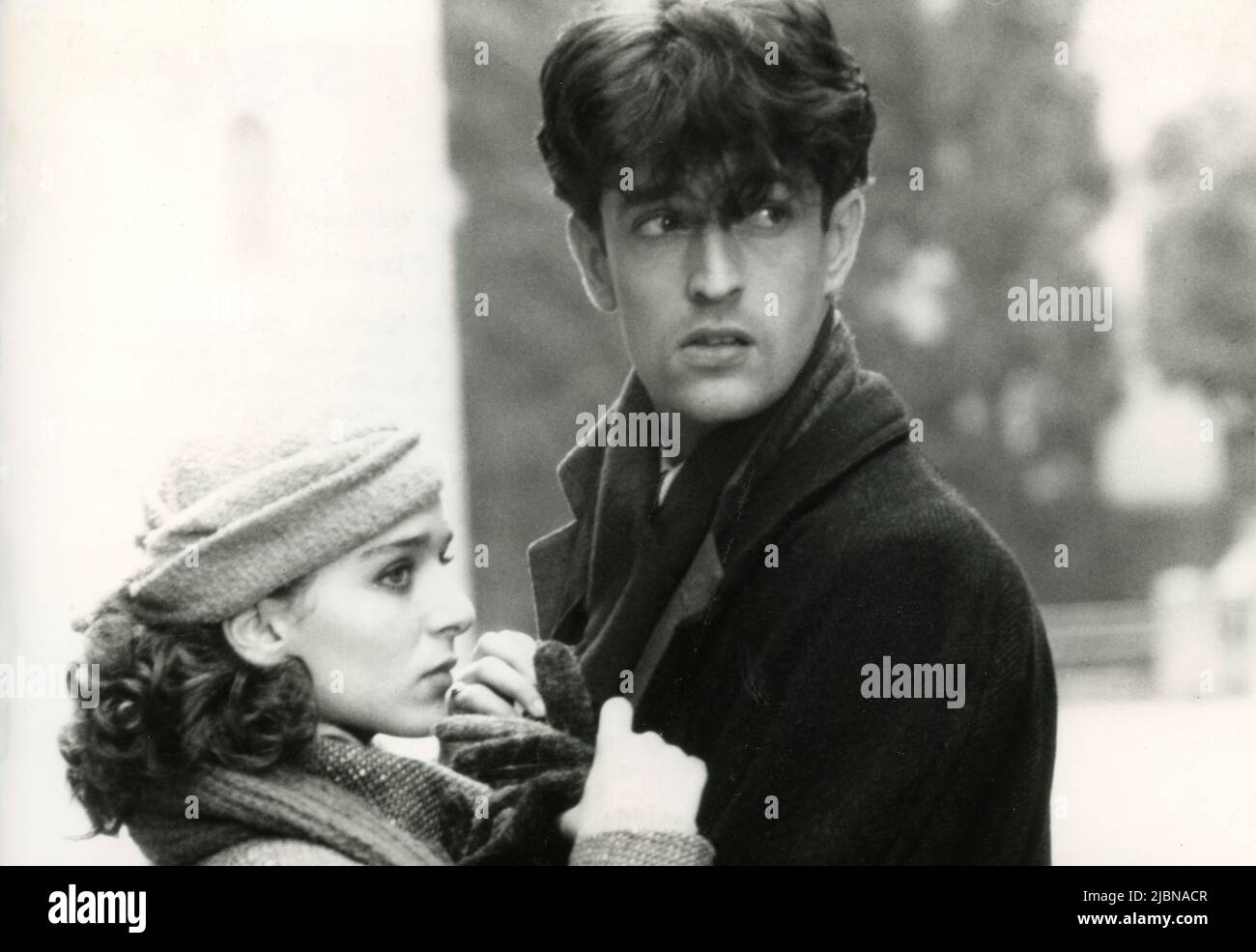 Actors Rupert Everett and Valeria Golino in the movie The Gold Rimmed Glasses, Italy 1987 Stock Photo