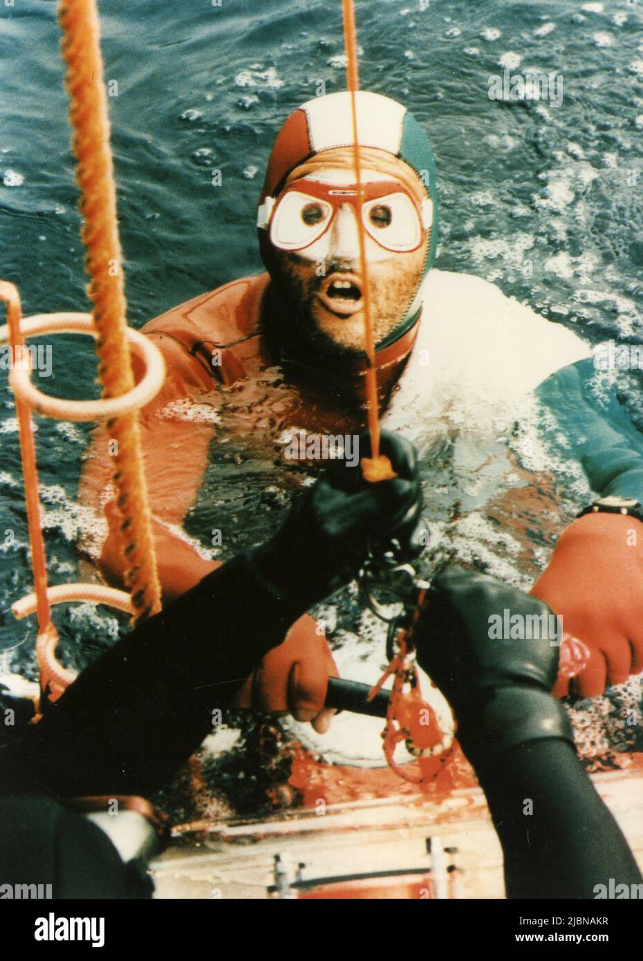 French actor Jean Reno in the movie The Big Blue, France 1988 Stock Photo