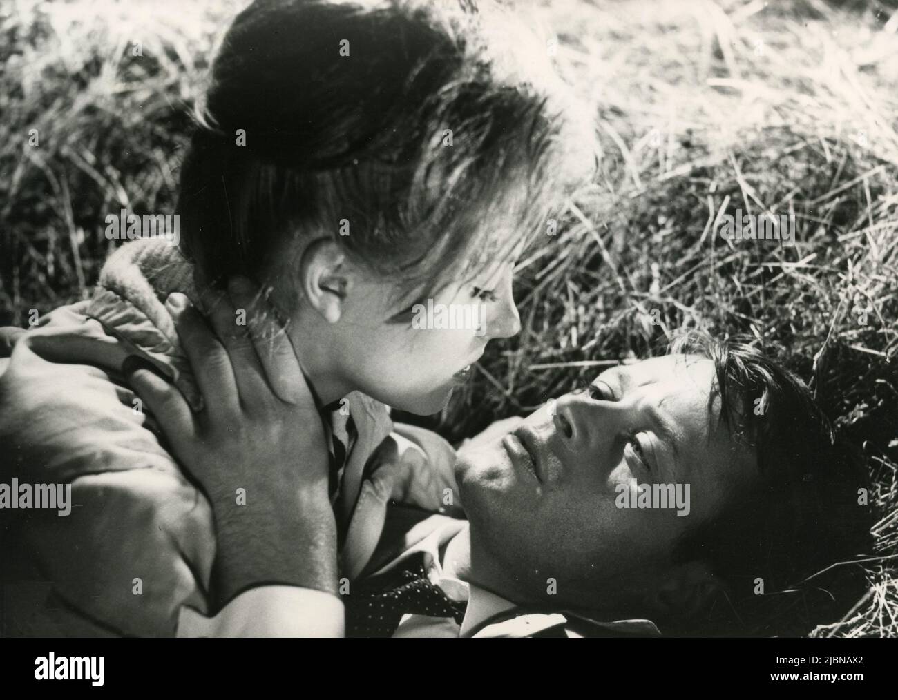 German actress Karin Baal and Austrian actor Helmut Lohner in the movie The Last Chapter (Das letzte Kapitel), Germany 1961 Stock Photo