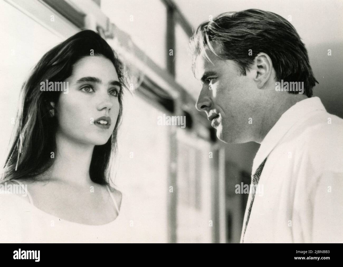 American actress Jennifer Connelly and actor Don Johnson in the movie The Hot Spot, USA 1990 Stock Photo